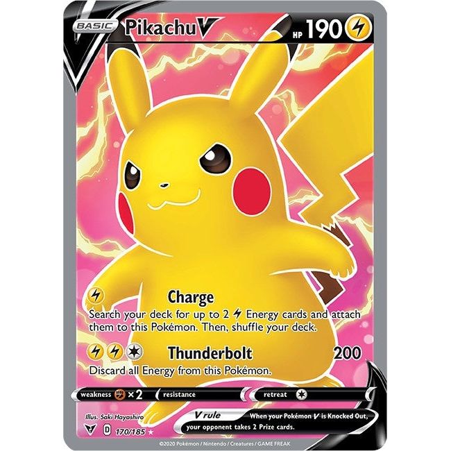 Pikachu V (Full Art) (170/185) (SWSH04)