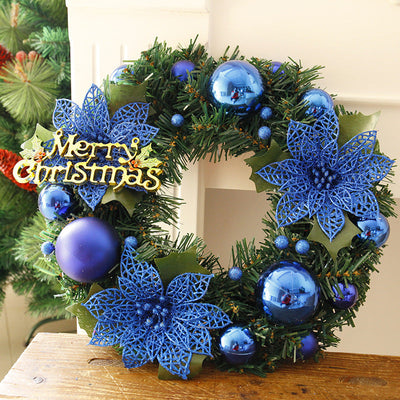 Couronne de Noël – Couronne de porte artificielle de 30 cm, décor des Fêtes pour la maison et le jardin