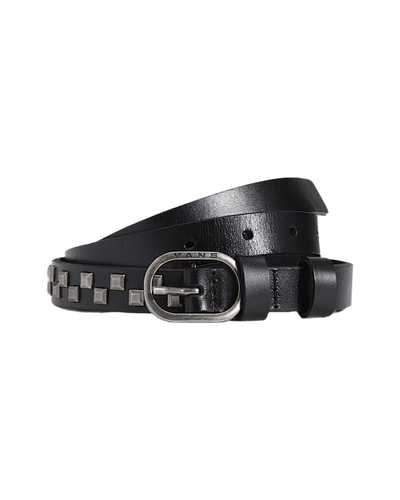 Ceinture en cuir Vans 'Checkerboard Studded' - Noir