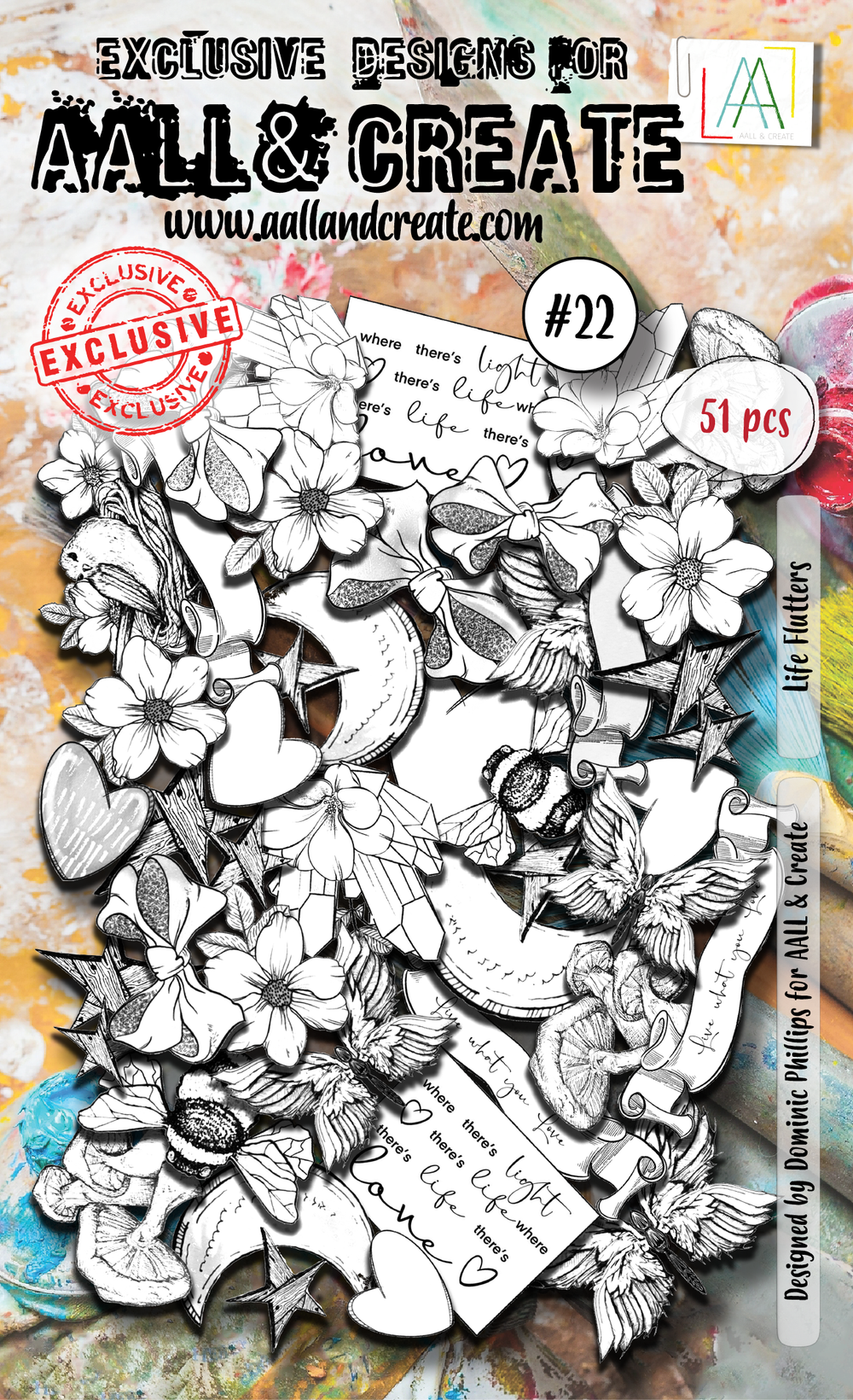 AALL and Create  Ephemera Die-Cuts - 22 - Life Flutters — Ecstasy Crafts