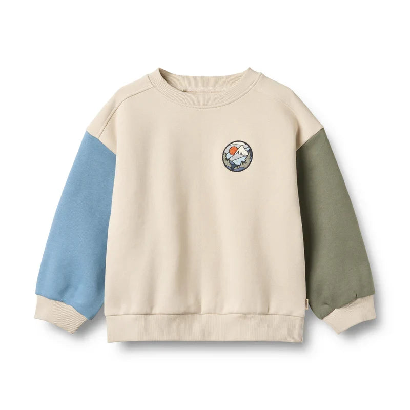 Chandail Badge Elliot | Off White | Blé pour enfants