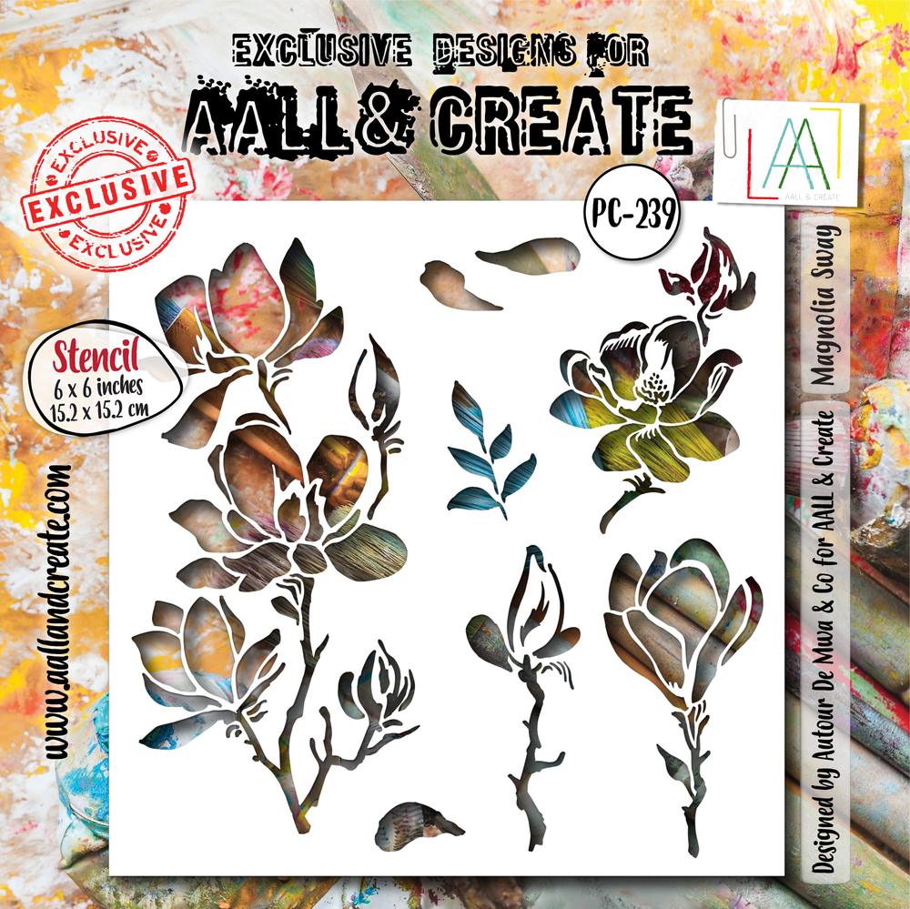 AALL and Create - Pochoir 15x15cm - Magnolia Sway