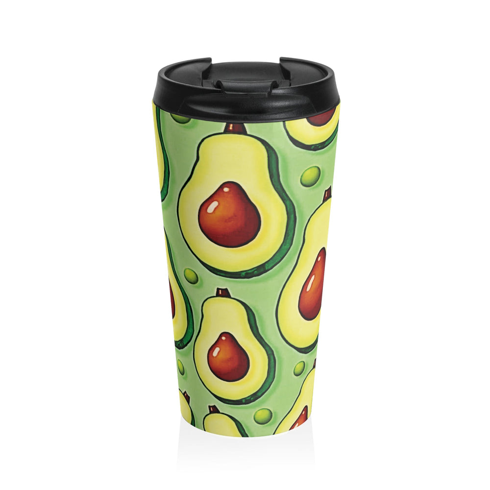 Mug de voyage isotherme réutilisable en acier inoxydable à motif d'avocats