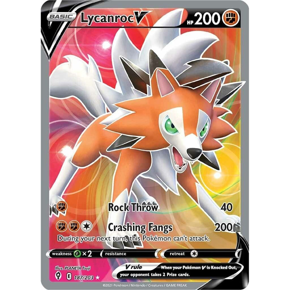 Lycanroc V (Full Art) (187/203) (SWSH07)