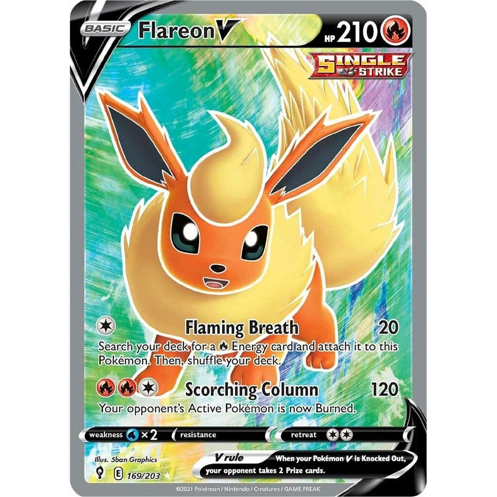Flareon V (Full Art) (169/203) (SWSH07)