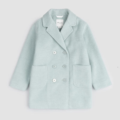 Cloud Blue Girl's Double-Breasted Coat | Miles The Label