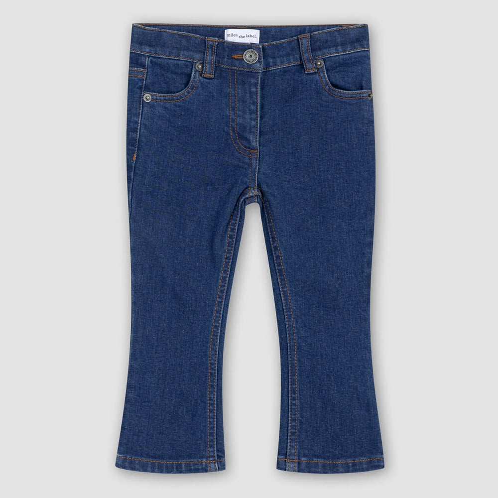 Jeans Évasés Classiques Bleus pour Fille | Miles The Label