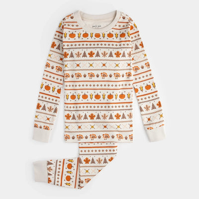 Harvest Fair Isle Print PJ Set | Petit Lem