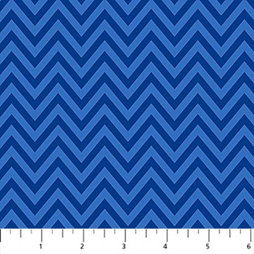 Deborah Edwards - Fun & Games - Blue Chevron - 25071-46 — Cottage Quilting Ltd.