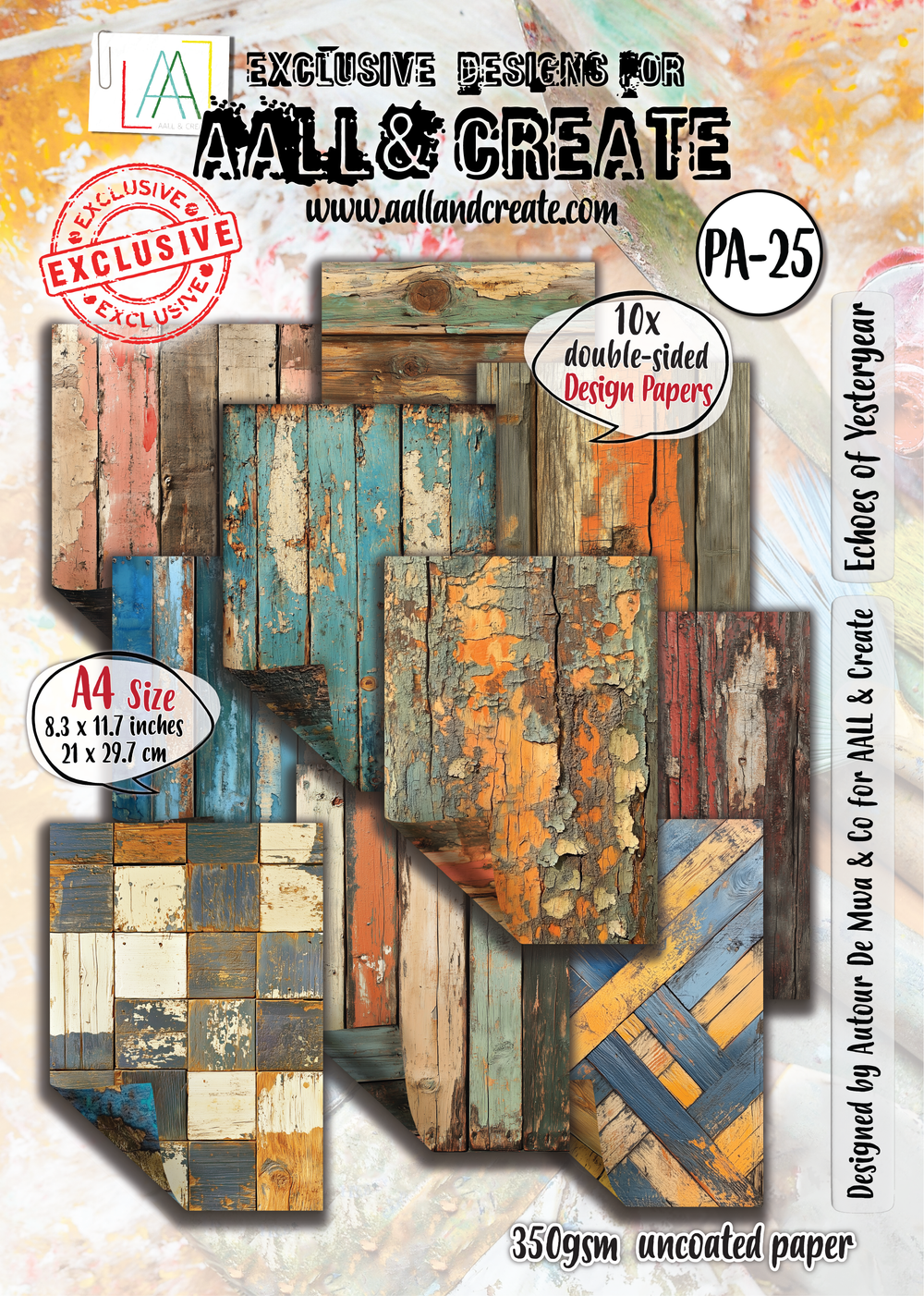 AALL and Create - A4 Design Paper - Echoes of Yesteryear