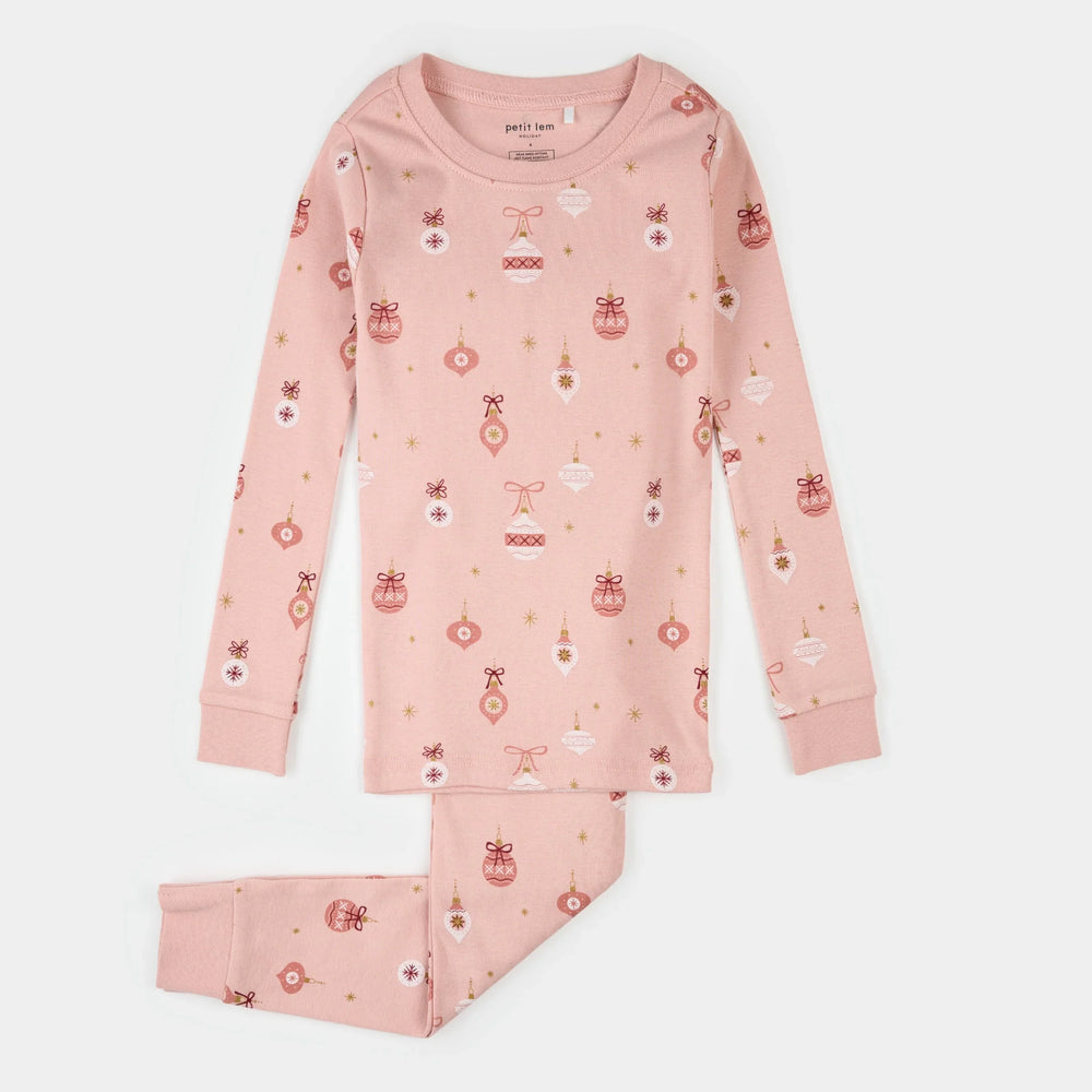 PJ Set | Ornaments Print on Rose | Petit Lem
