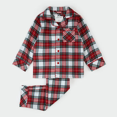 Flannel PJ Set | Red Tartan Plaid | Petit Lem