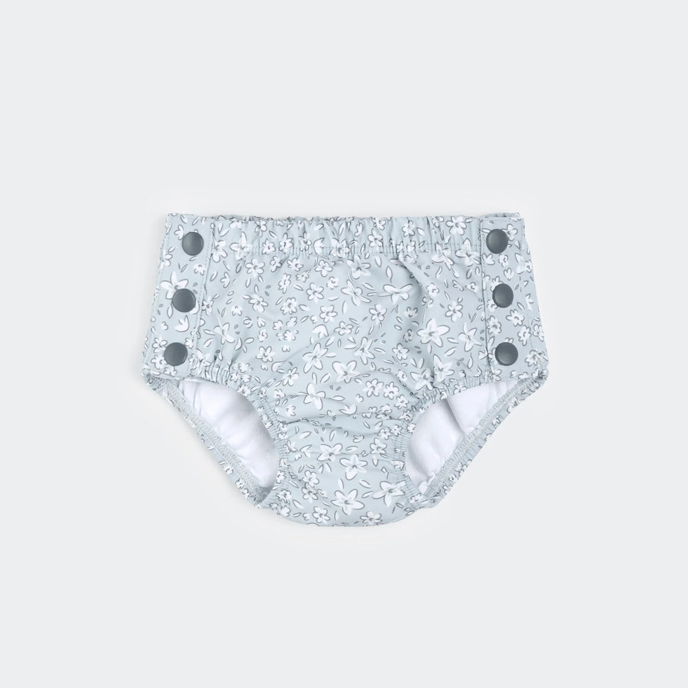 Swim Diaper | Vintage Floral on Powder Blue | Petit Lem