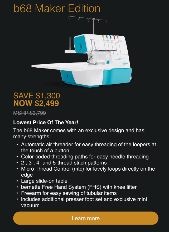 Bernette B68 Airlock Serger/Cover Maker Édition