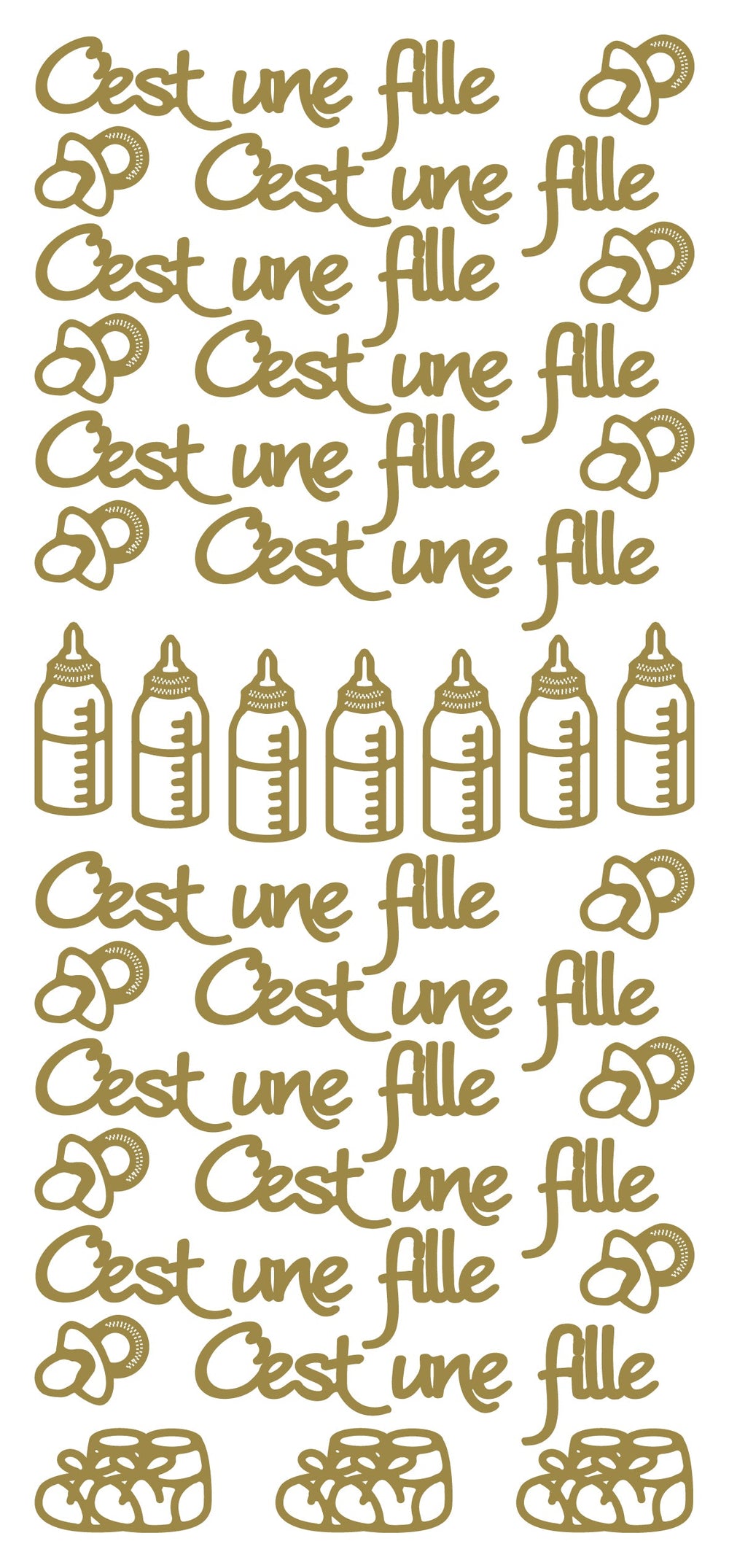 Autocollants à décoller - C'est une fille