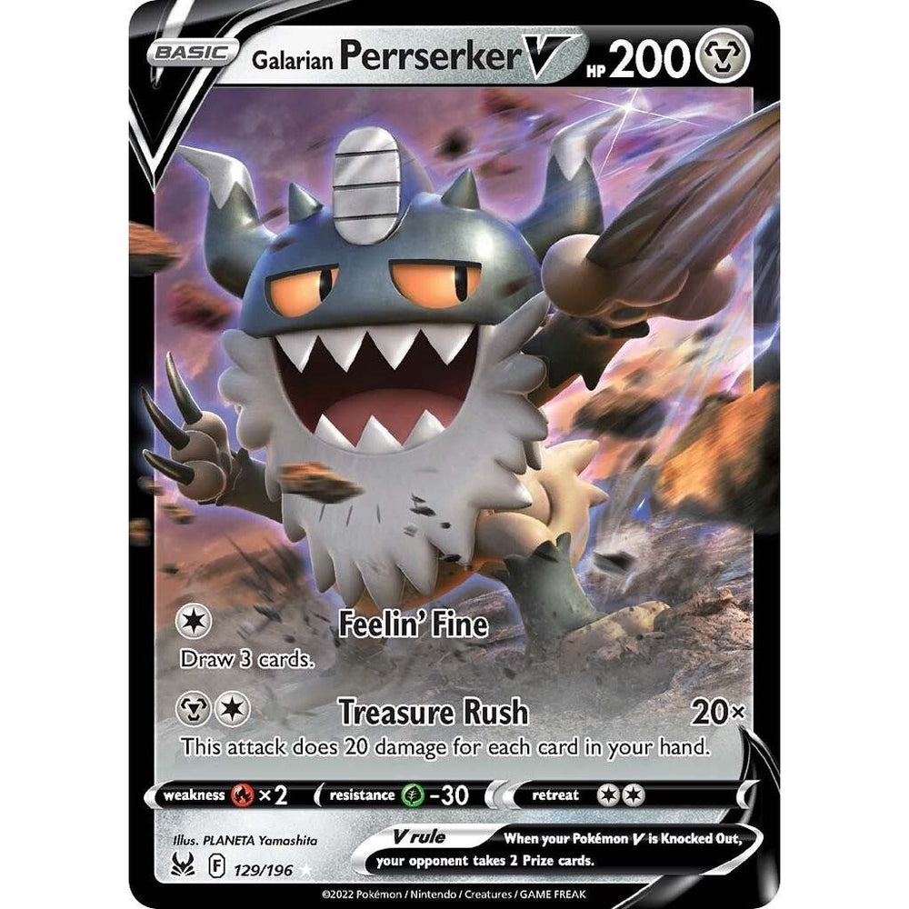 Galarian Perrserker V (129/196) (SWSH11)