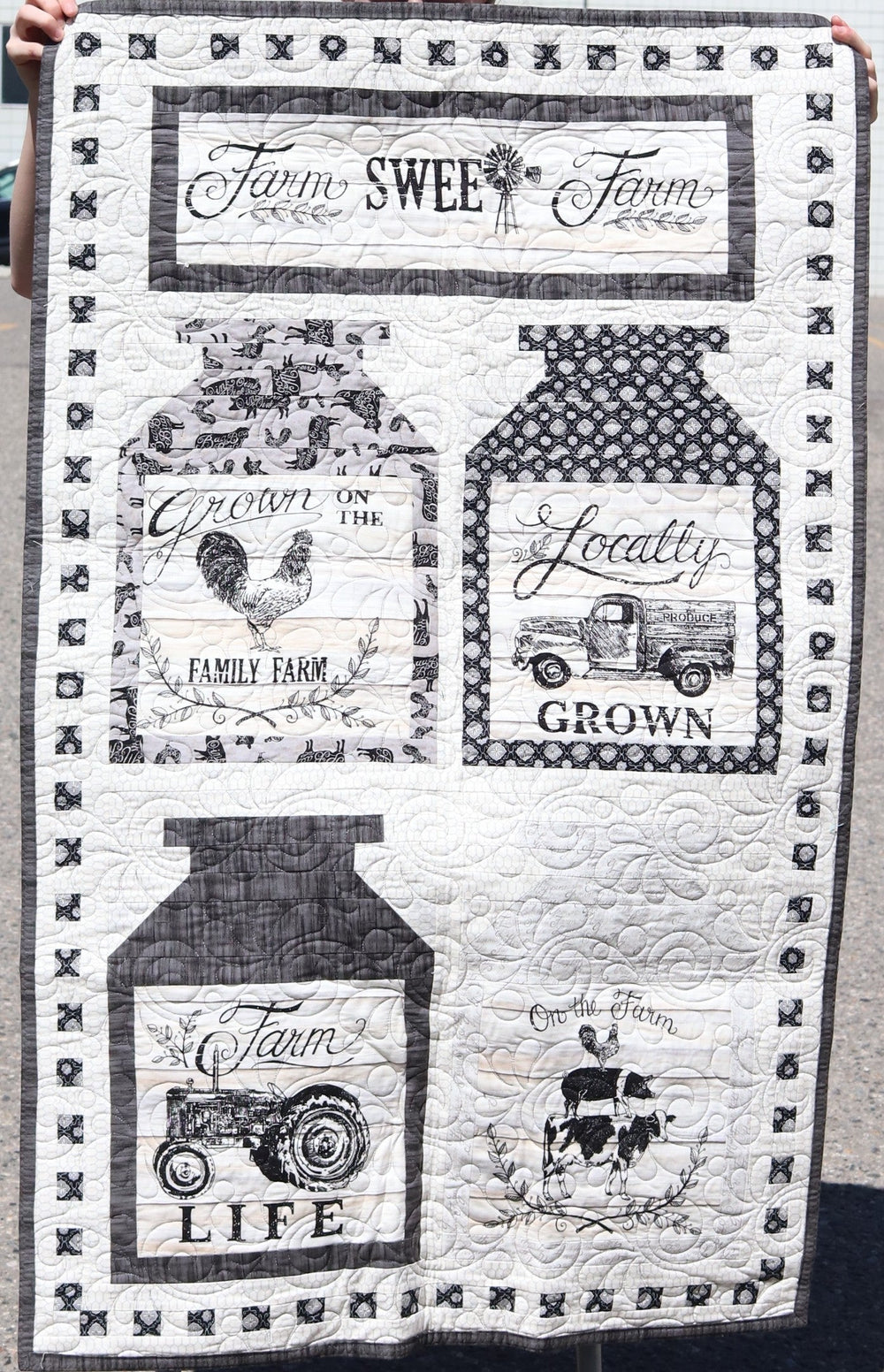 Échantillon en magasin - Courtepointe pour genoux - Motif de ferme