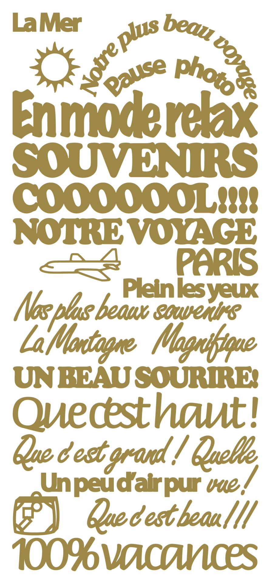 Autocollants à décoller - Souvenirs