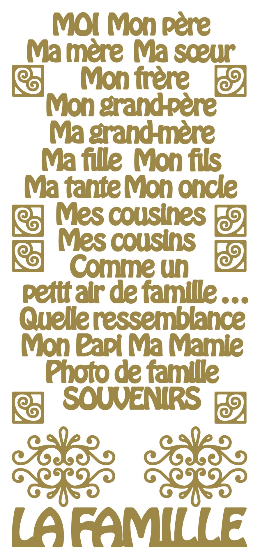 Autocollants pelables - La Famille
