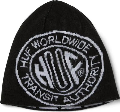 Tuque réversible HUF 'Token Skull' - Noir