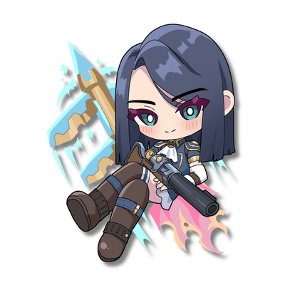 Arcane : Autocollant holographique Caitlyn