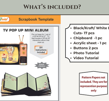 CrafTreat TV Pop Up Mini Album - Black