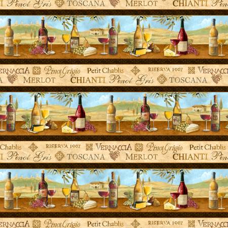 Imprimé Bordure Vin - Délices Toscans par Wilmington Prints - 3015-90502-132
