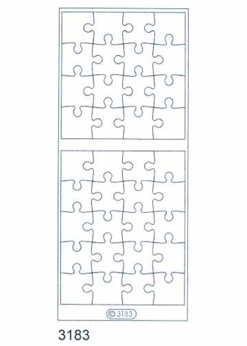 Autocollants décoratifs - Pièces de puzzle transparentes