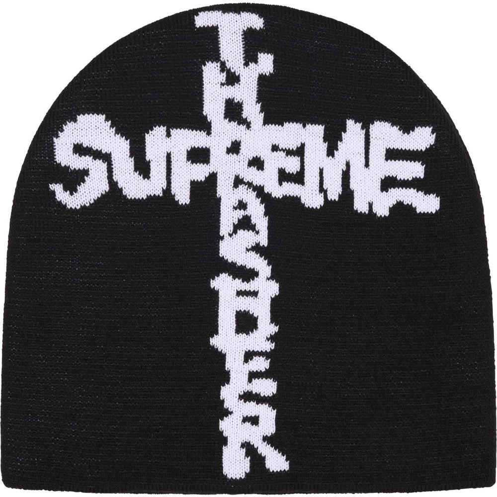 Tuque Supreme x Thrasher 'Cross' - Noir