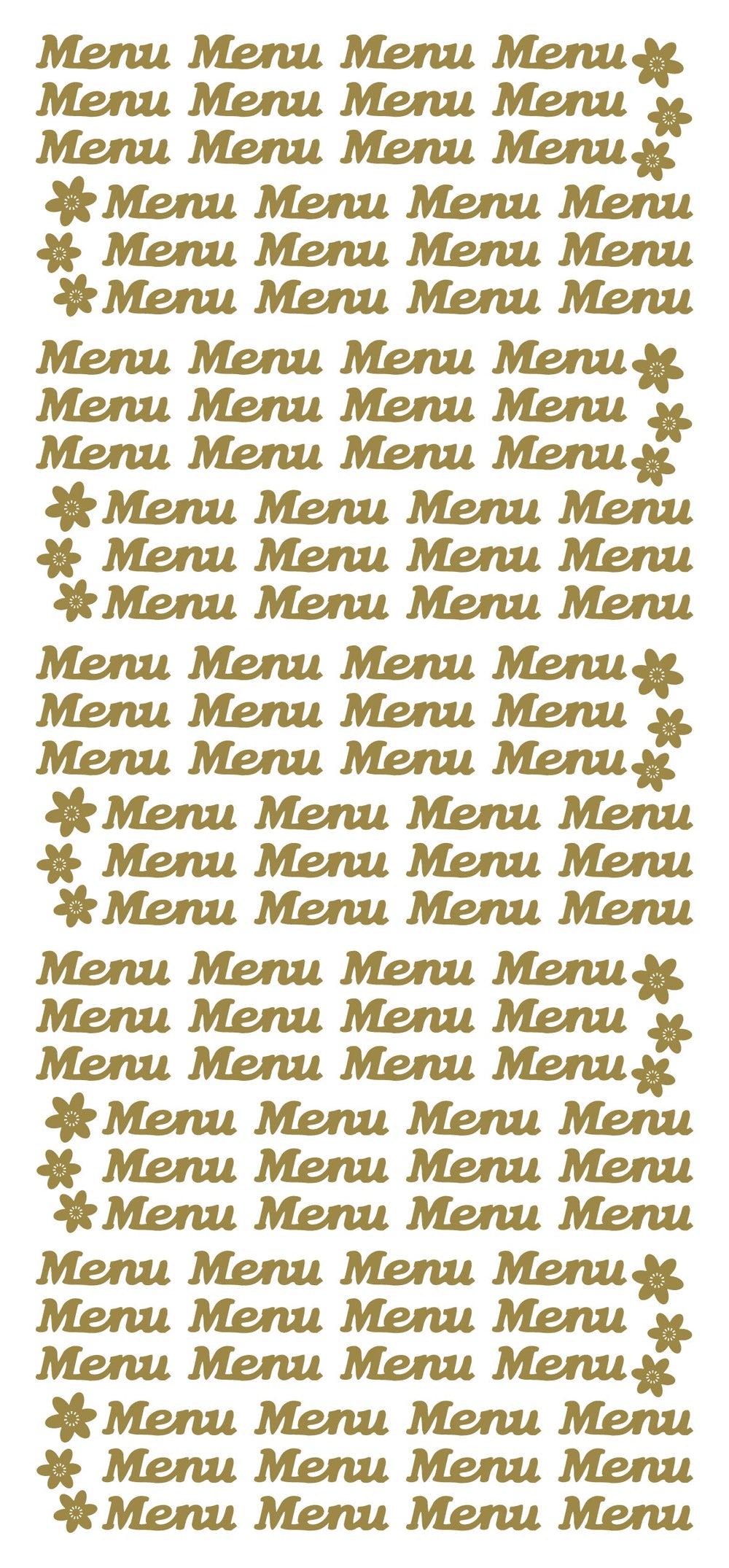 Autocollants pelables - Menu
