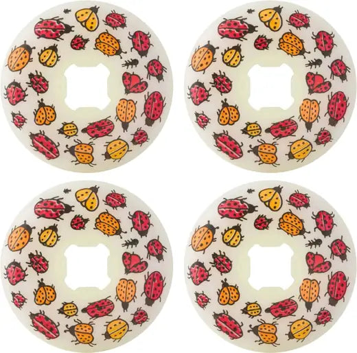 Roues OJ's 'Boserio Ladybugs' 99A 60mm - Blanc