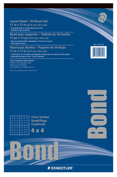 Staedtler-Mars - Paper Bond 4x4 grid pad - 50 sheets