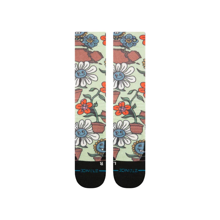 Chaussettes de neige Stance 'Planted' en polyester - Vert (ENFANTS)