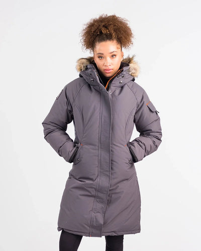 Parka Karima pour femme Outdoor Survival Canada -40°C, gris anthracite, petit format - EN VITRINE