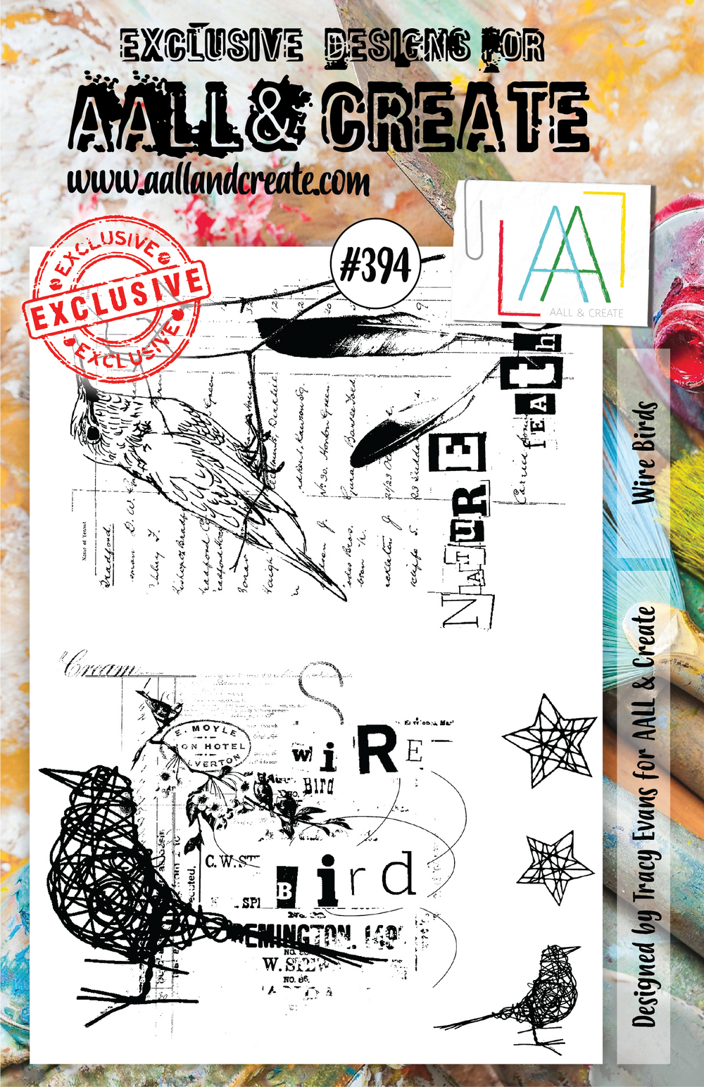 Set de tampons AALL and Create - 394 - Oiseaux en fil de fer
