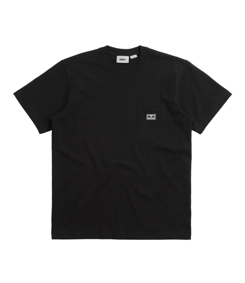 Obey 'Established Works Eyes' T-shirt à poche poids lourd - Noir