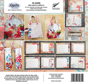 3Quarter Designs - Mini Album & Purse Kit - Mi Amor