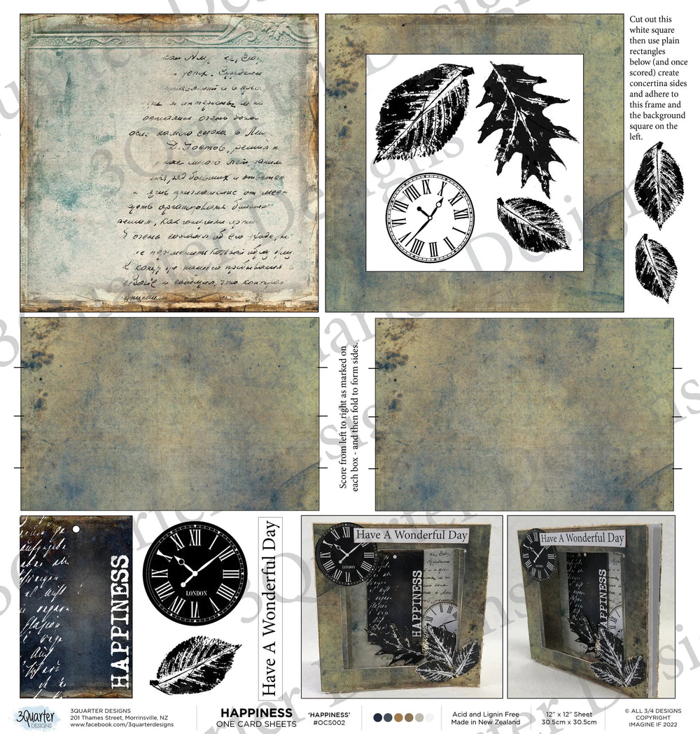3Quarter Designs - Fiche de projet pour une carte - Bonheur