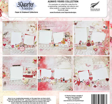 3Quarter Designs - 12" X 12" Paper Pack  - Always Yours