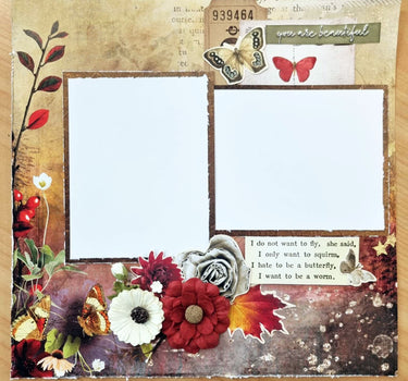 3Quarter Designs - 12" X12" Paper Pack - Autumn Butterfly