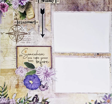 3Quarter Designs - 12" X12" Paper Pack - Picture Postcard