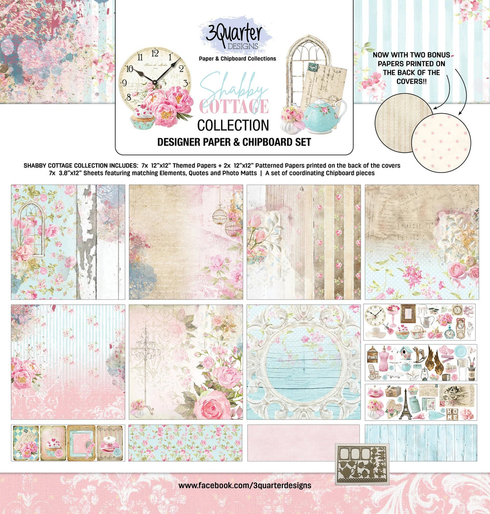 3Quarter Designs - Scrapbook Collection -  Shabby Cottage