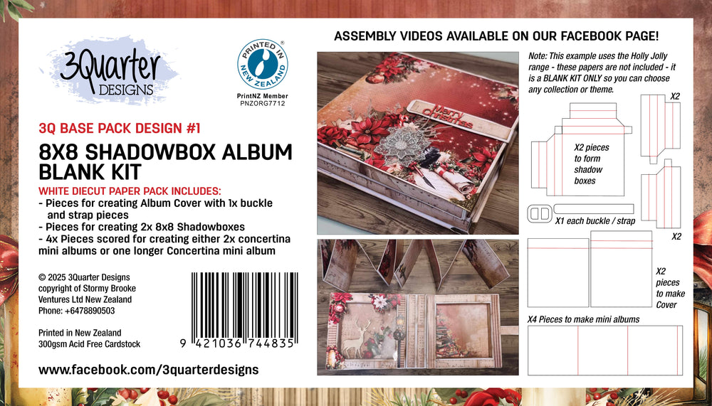 Kit double Shadow Box et Album 3Quarter Designs 8x8