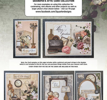 3Quarter Designs Grandma's Attic Card Collection