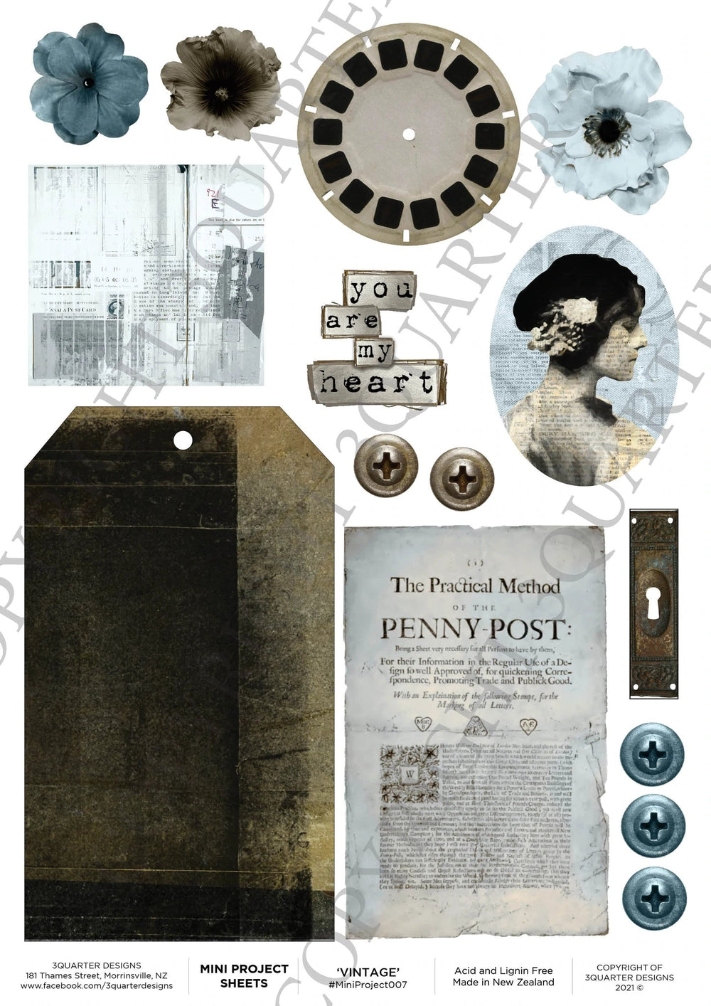 Feuille de Projet Mini Vintage 3Quarter Designs