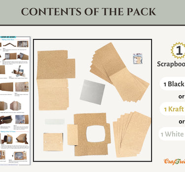 CrafTreat Scrapbook Blank Precut Album Base - TV Pop Up Mini Album - White