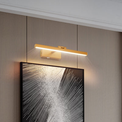 Barre lumineuse LED pour coiffeuse de 16 po dorée et à intensité réglable, applique murale sans fil et rechargeable (Livraison aux États-Unis seulement)
