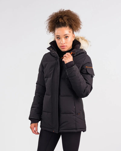 Outdoor Survival Canada Parka Nukka pour femme -40, Noir Orca, très grand - EN VITRINE