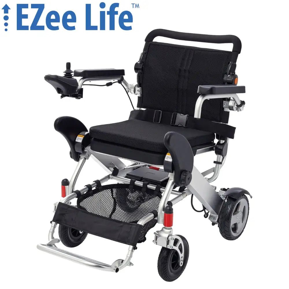 Fauteuil roulant électrique pliant 3G Platinum avec roues arrière de 8" - CH4080