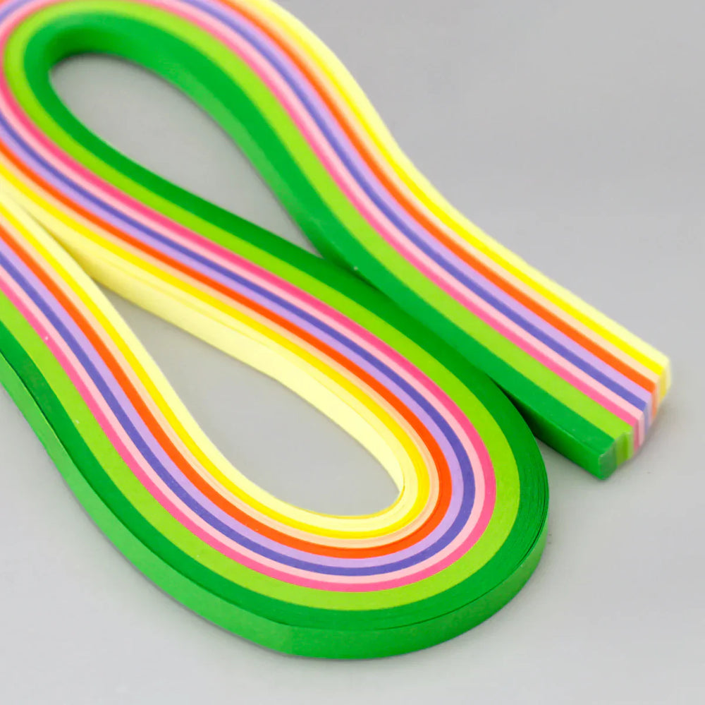 Sélection de bandes de quilling Nuances de printemps de 5 mm, paquet de 120
